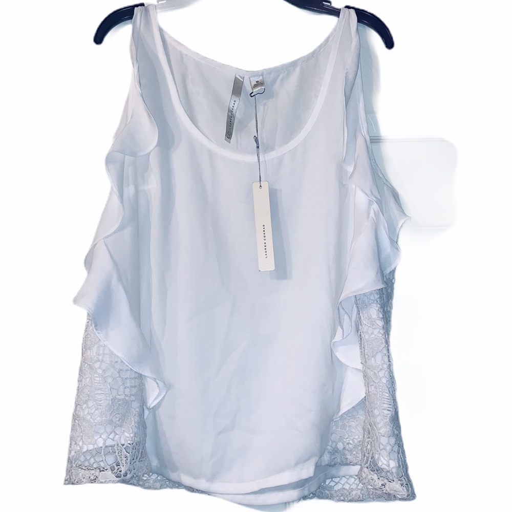 NWT lace and ruffle tank